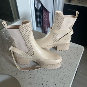 Louis Vuitton monogram leather boots - Beige